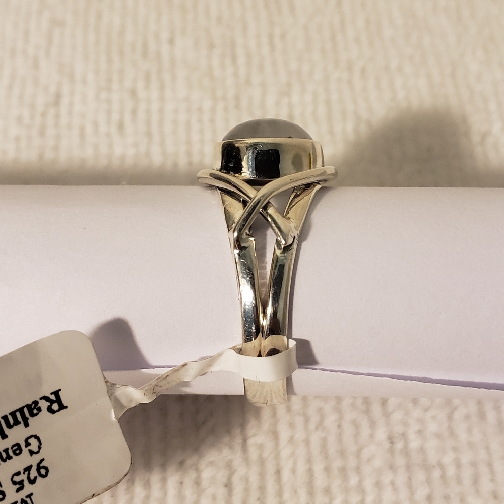 925 Sterling Rainbow Moonstone Ring - image 8